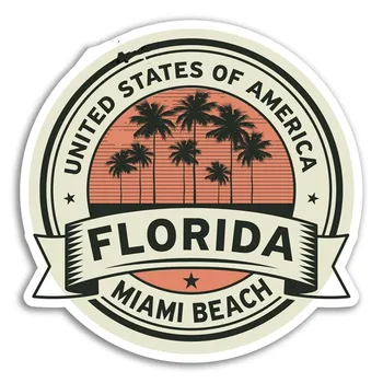 Fierbinte Miami Florida KK Autocolante de Vinil America Autocolant de Bagaje Bara Decalcomanii Impermeabil Masina Aplicatiile KK13*13cm