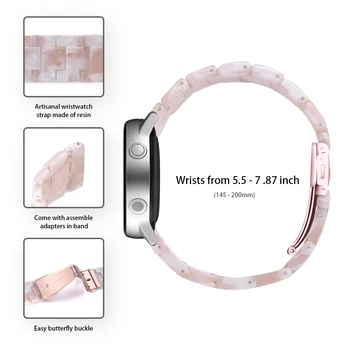 Rășină Curele Pentru Samsung Galaxy Watch 3 41 42mm Active 2 40 44mm 20mm Watchband de Înlocuire Huawei GT2 42 Ceas Brățară