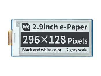 2.9 inch E-Hârtie E-Ink Display Module pentru Raspberry Pi Pico, 296×128, Negru / Alb, SPI