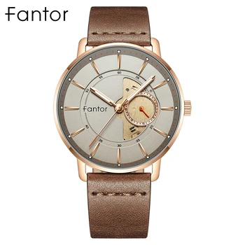 Fantor relogio masculino Top Brand de Lux Barbati Ceas din Piele Ceas Om de Afaceri de Moda Cuarț Ceas de mână pentru Bărbați Încheietura Ceas