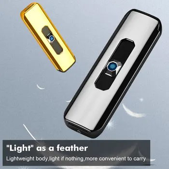 Electric Bricheta Amprente de Inducție Reîncărcabilă USB Bricheta fără flacără Windproof Bricheta Creative Brichete