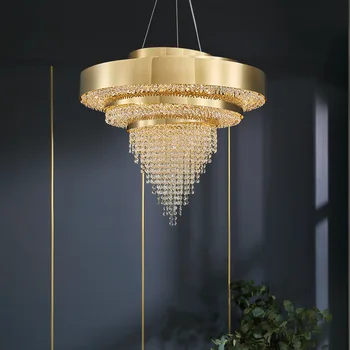 Noi Living Modern Design De Artă Candelabru De Cristal Decor Acasă De Aur Lampă De Cristal De Lux, Sala De Mese Candelabru