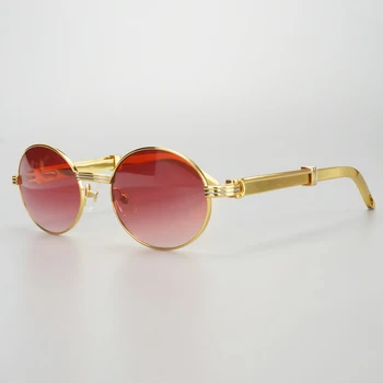 Vintage Unic Carter Bărbați Gafas De Sol Inoxidabil baza de Prescriptie medicala ochelari de Soare Miopie Retro Calculator Galben Femei ochelari de soare Deco