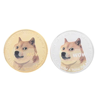 De Vânzare La Cald Culoare Dogecoin Monede Comemorative Drăguț Câine Model Câine De Suveniruri Colecție Cadou